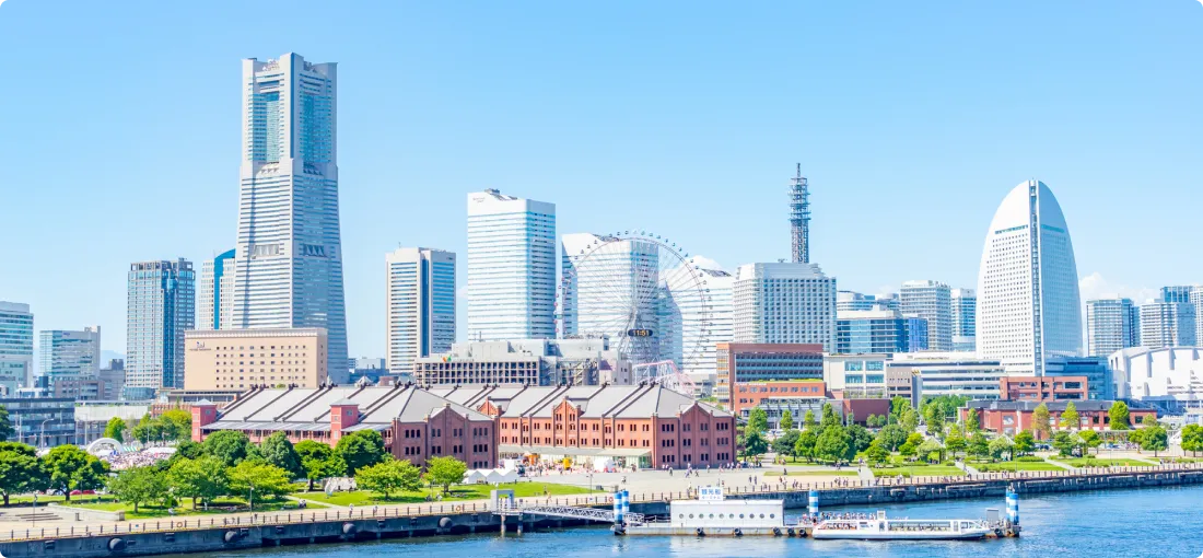 横浜の街並みの様子
