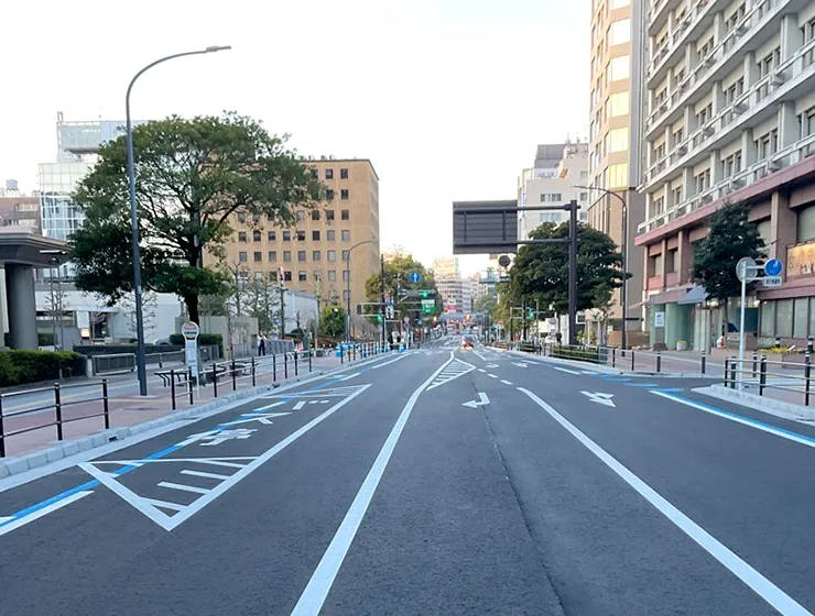 みなと大通り及び横浜文化体育館周辺道路歩道整備工事（その7）｜施工後の様子